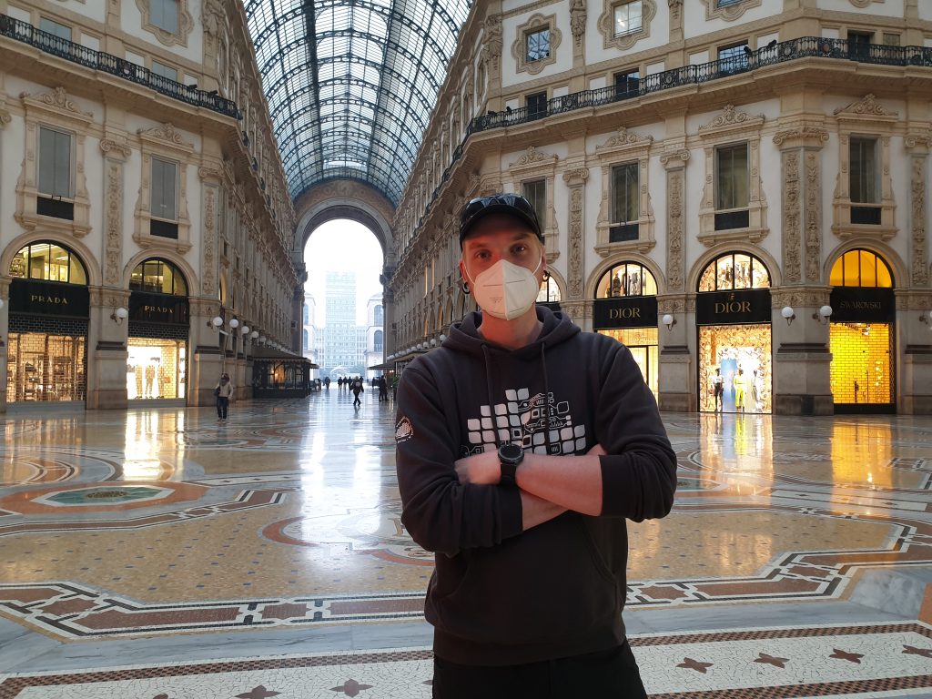 Albin i Galleria Vittorio Emanuele II i Milano